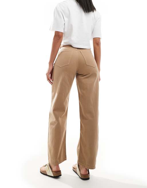 Calvin Klein - Jeans med tøndeformede ben i beige vask, 3 af 5