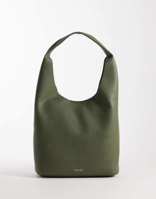 Calvin Klein Jeans Medium Slouchy Pebble Bag In Green