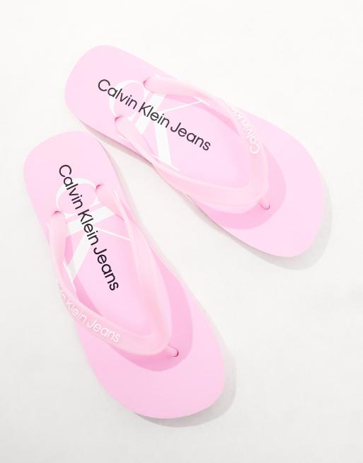 Calvin Klein Jeans – Mehrfarbige Zehenstegsandalen mit Logo, 2 von 4