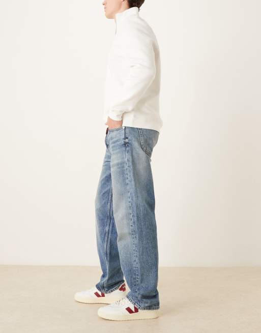 Calvin Klein Jeans - Mellemvasket blå jeans med lige ben i 90'er-stil, 2 af 5