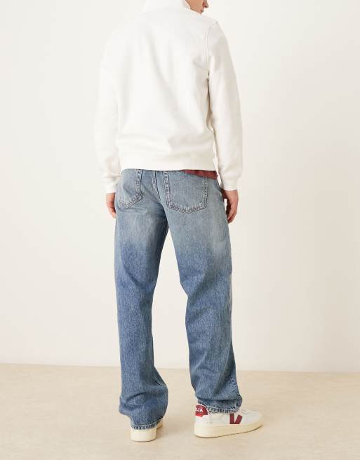 Calvin Klein Jeans - Mellemvasket blå jeans med lige ben i 90'er-stil, 3 af 5