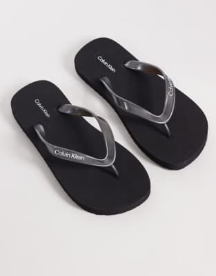  Jeans metallic flip flops 
