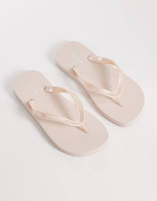  Jeans metallic flip flops 