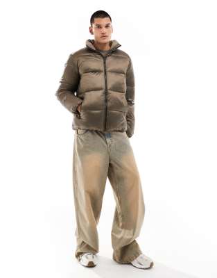 Calvin Klein Jeans Calvin Klein Jeans metallic puffer jacket in brown-Neutral