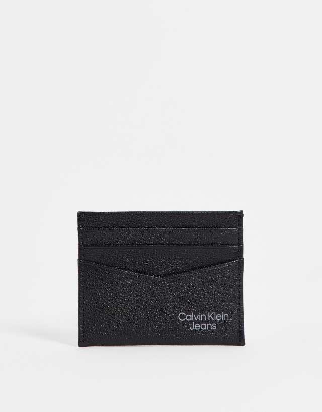 Calvin Klein Jeans micro pebble bifold cardholder in black