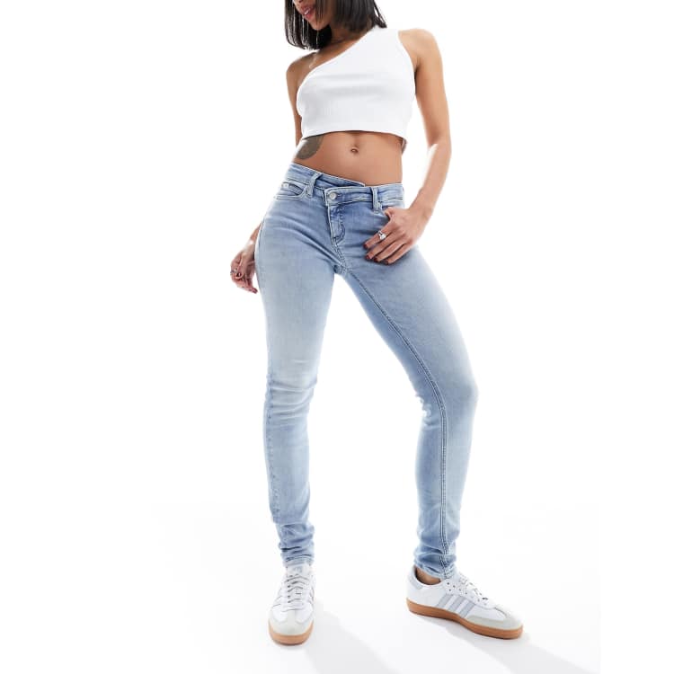 Calvin Klein Jeans mid rise skinny jean in light wash ASOS