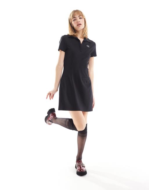 【 】 ★ Women's Milan Utility Dress ★ BLACK Calvin Klein Jeans Milano utility dress in black | ASOS