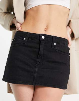 Calvin Klein Jeans - Mini-Jeansrock in Schwarz