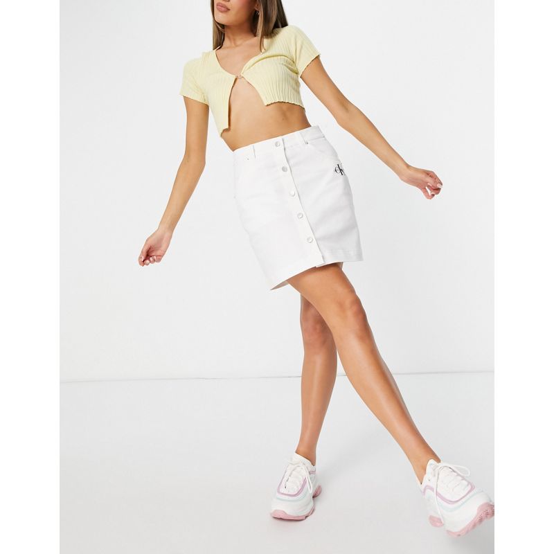 Designer  Calvin Klein Jeans - Minigonna con bottoni, colore bianco