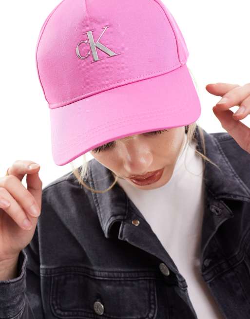 Calvin Klein Jeans minimal monogram pink baseball | ASOS in cap