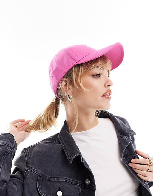 Calvin Klein Jeans minimal monogram baseball cap in pink | ASOS