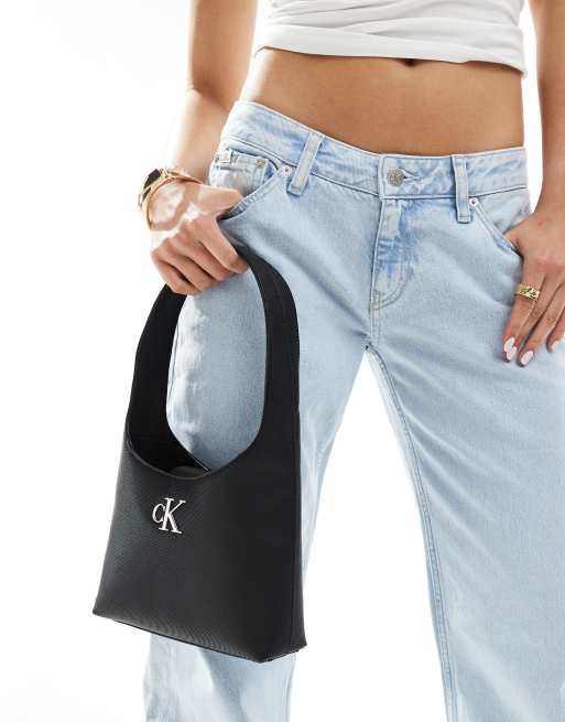 [CK JEANS] CKJ Minimal Monogram Flap Shoulder Bag ★人気★ Minimal Monogram Flap Shoulder Bag | black | Calvin Klein