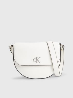 Calvin Klein Jeans minimal saddle bag in white