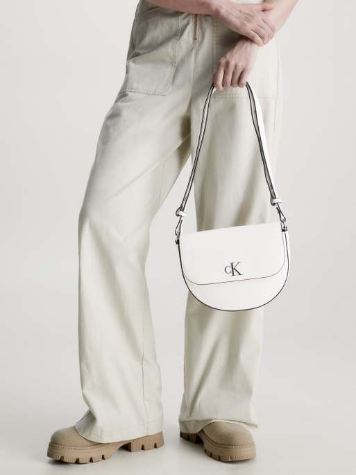 CALVIN KLEIN JEANS - Women's saddle shoulder bag with monogram