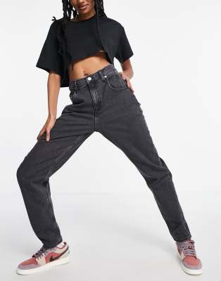 calvin klein mom jeans black