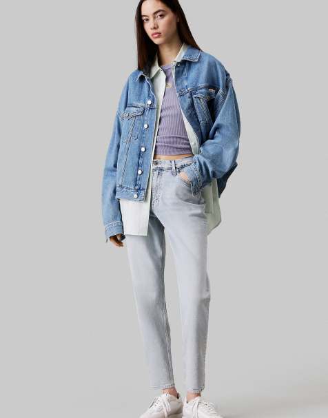 Calvin Klein Jeans – Mom-Jeans aus hellem Denim - view 1