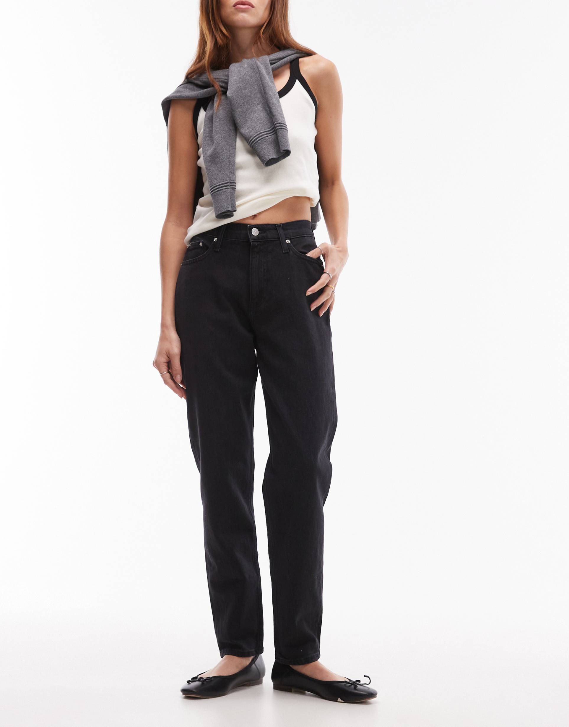 calvin klein jeans mom jeans in black