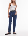 [Calvin Klein Jeans] Calvin Klein Jeans mom jeans in dark wash-Navy W26 Denim Dark