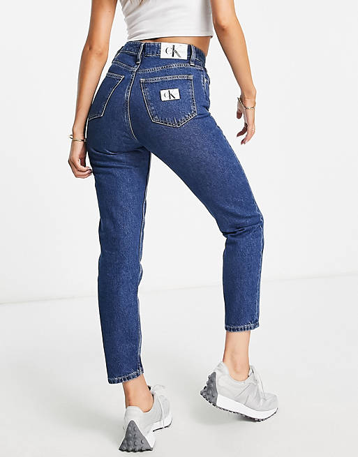 Calvin Klein Jeans mom jeans in indigo | ASOS