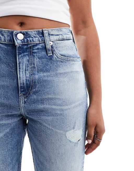 Jean best sale mom corto