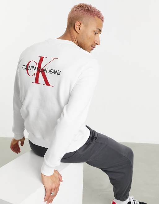 Calvin Klein Men's Monogram Logo Crewneck Sweatshirt