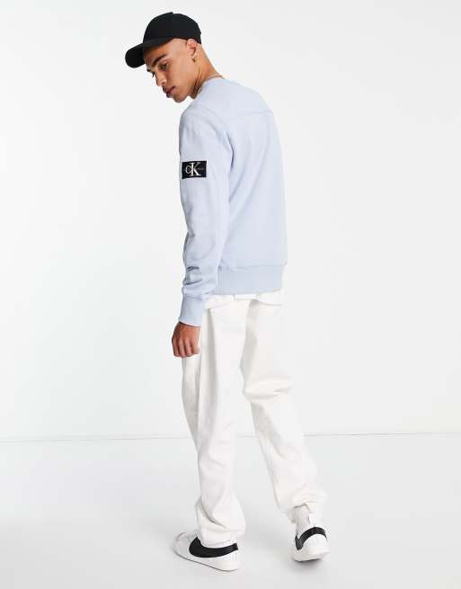 Calvin Klein Jeans Bayshore Blue Monogram Sweatshirt - Men from  Brother2Brother UK