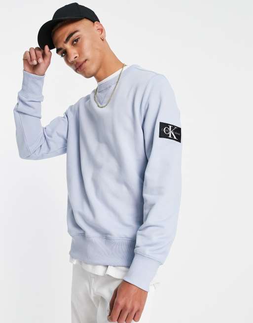 Calvin klein jeans Monogram Logo Sweatshirt Blue