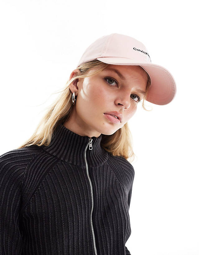Calvin Klein Jeans - monogram baseball cap in pale pink