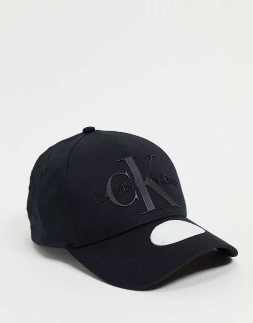 Calvin Klein Jeans Monogram Cap In Black Asos