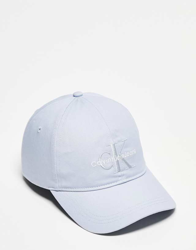 Calvin Klein Jeans monogram cap in light blue