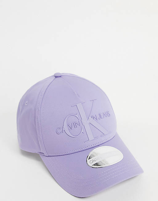 Calvin Klein Jeans monogram cap in lilac