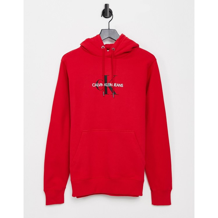 Calvin Klein Men's Monogram Logo Fleece Hoodie