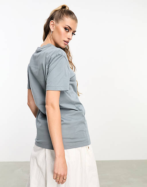 Calvin Klein Jeans monogram chest small logo oversized t-shirt in gray |  ASOS