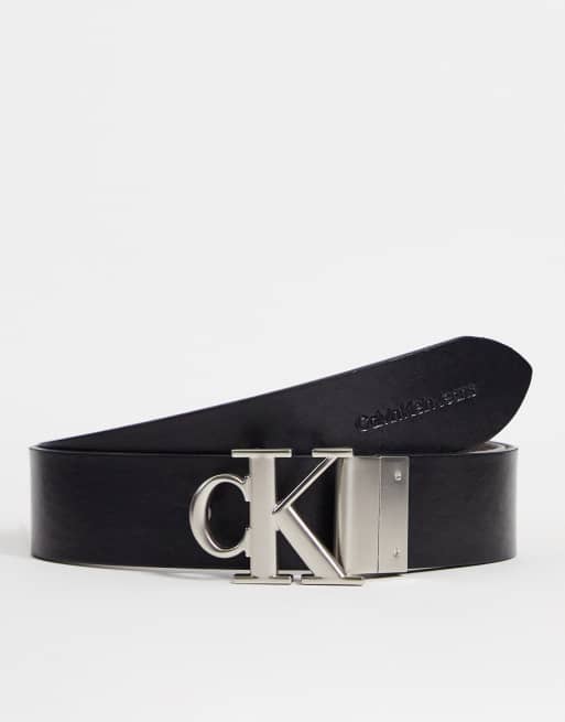 CALVIN KLEIN JEANS - Women's leather belt with monogram