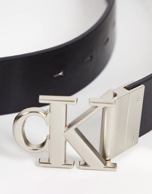 Calvin Klein Women's Two-in-One Reversible CK Monogram Buckle