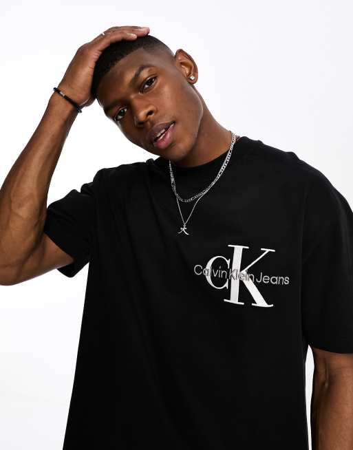 Calvin Klein crew neck t-shirt in black, ASOS