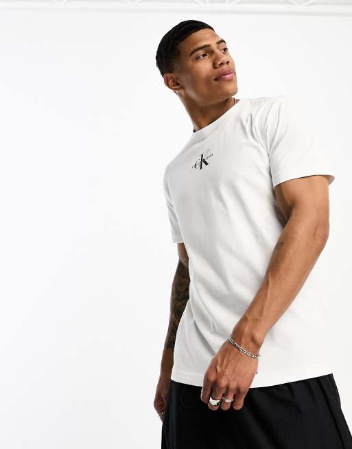 Calvin Klein Jeans Monogram Logo T Shirt White