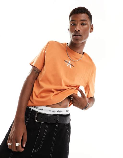 Calvin klein orange outlet t shirt