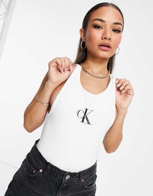 Calvin klein on sale white bodysuit