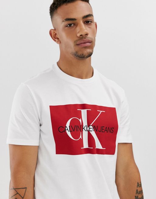 Calvin Klein Monogram Logo T-Shirt White