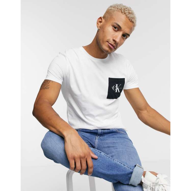 Calvin Klein Jeans monogram pocket slim t-shirt