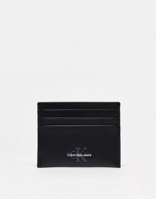 Calvin Klein Jeans monogram soft card holder in black