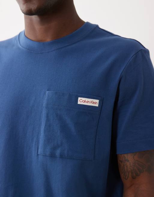 Calvin Klein Jeans Monogram t-shirt in denim blue , 4 of 5
