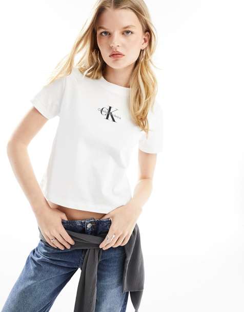 Calvin Klein Women's White T-shirts