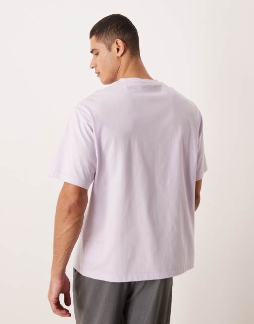Calvin Klein Jeans – Monologo Elevated – T-Shirt in Flieder mit Logo , 3 von 5