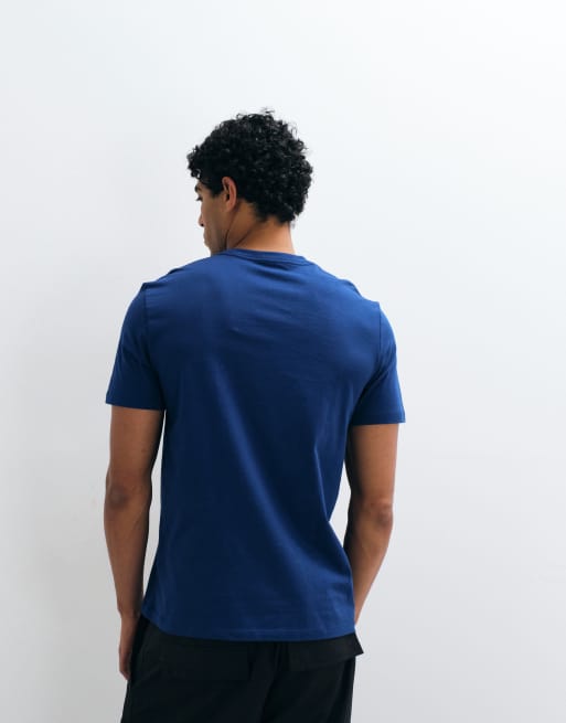 Calvin Klein Jeans monologo graphic t-shirt in blue, 4 of 5