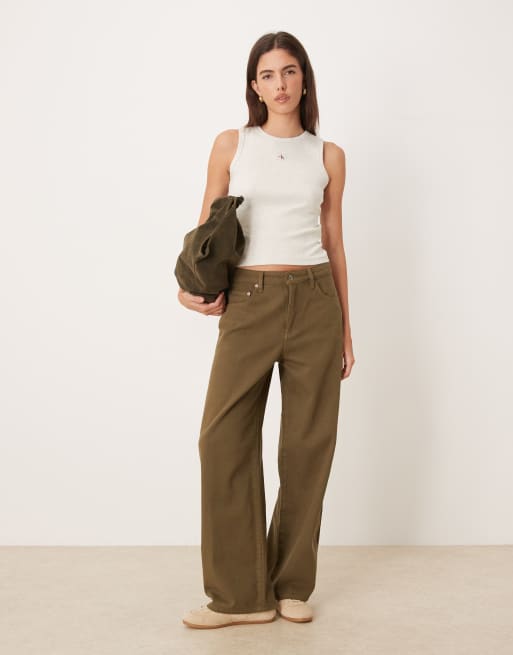 Calvin Klein Jeans Monologo ribbed cotton tank in grey, 2 of 4