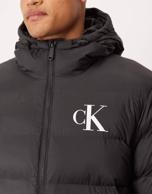Calvin Klein Jeans – Monologo – Steppjacke in Schwarz, 5 von 5