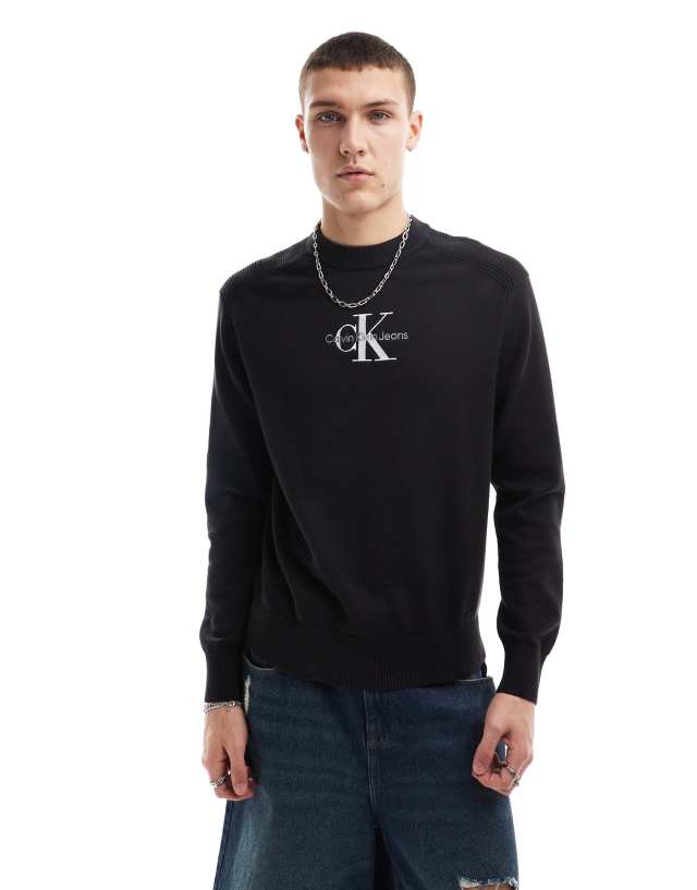 Calvin Klein Jeans - monologo sweater in black