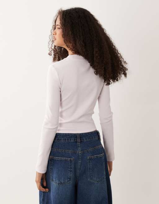 Calvin Klein Jeans Monologo t-shirt à manches longues rose bébé, 4 de 4
